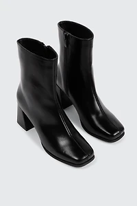 Flare Heel Ankle Boots