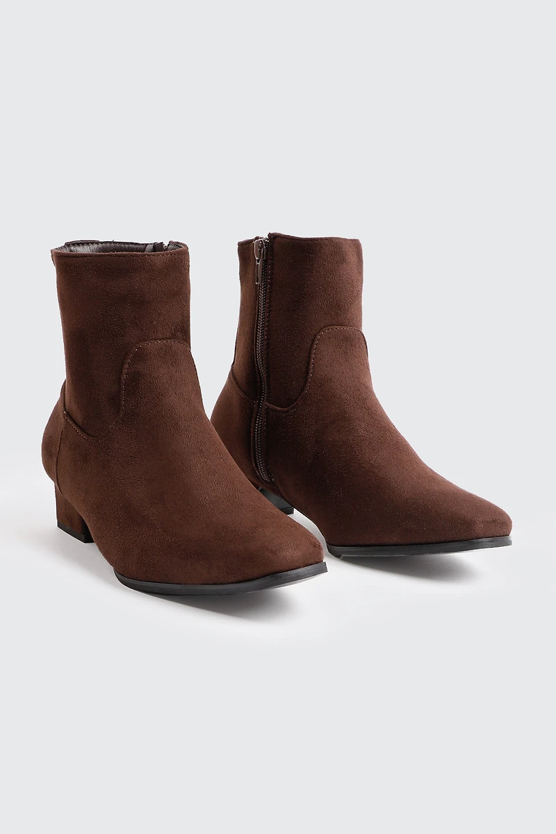 Elongated Square Toe Booties