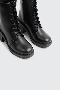 Lace Up Platform Ankle Boots
