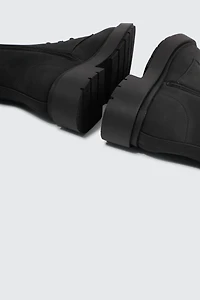 Faux Suede Lace Up Boots
