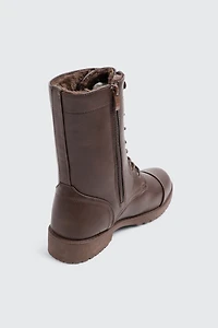 Bottes en faux cuir doublées