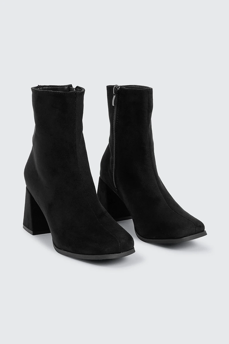 Flare Heel Ankle Boots