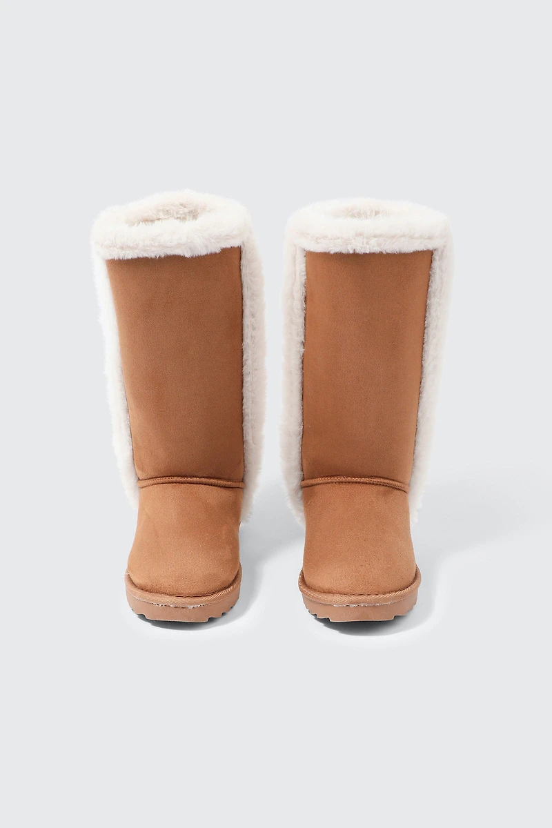 Tall Faux Sheepskin Boots