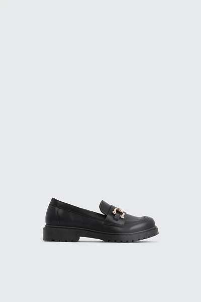 Loafers with Metal Ornament Detail