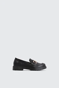 Loafers with Metal Ornament Detail