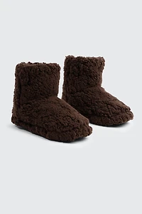 Pantoufles bottines en polaire berbère