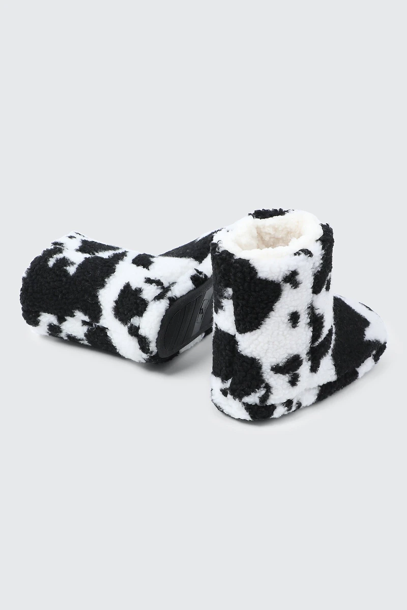 Pantoufles bottines en polaire berbère