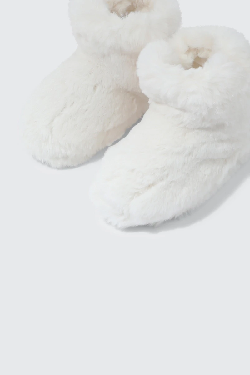 Faux Fur Bootie Slippers