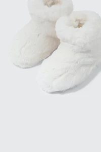 Faux Fur Bootie Slippers
