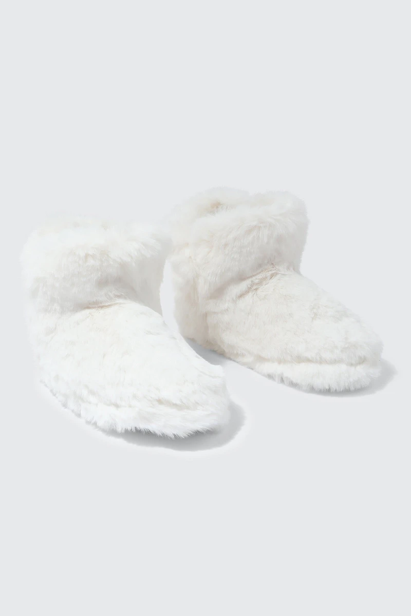 Faux Fur Bootie Slippers