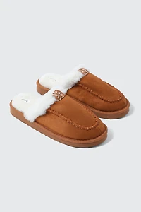 Pantoufles mules en faux suède