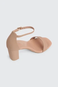 Faux Suede High Heel Sandals
