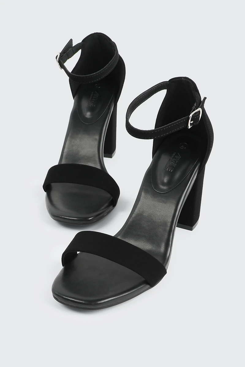 Sandales à talons hauts en faux suède