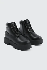 Faux Fur Lined Hiker Boots