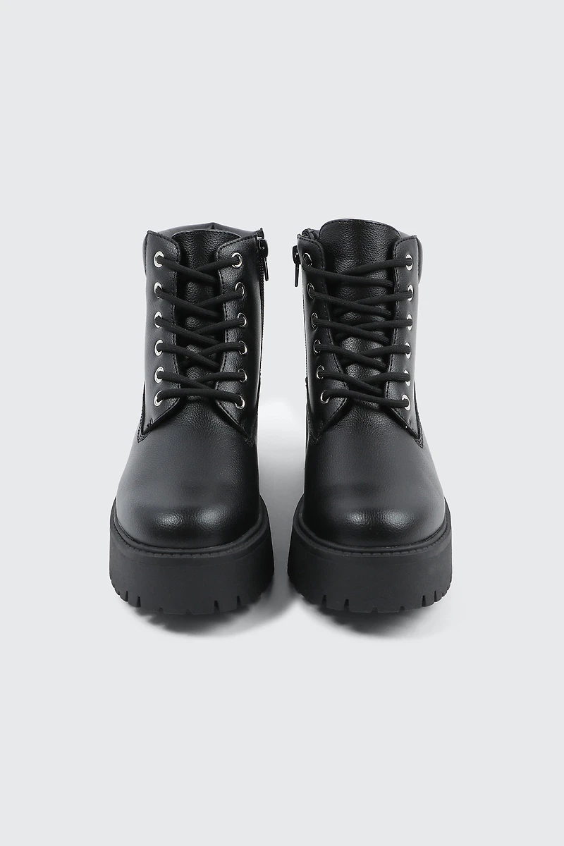 Faux Fur Lined Hiker Boots