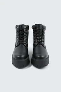 Faux Fur Lined Hiker Boots