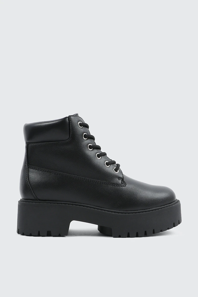 Faux Fur Lined Hiker Boots