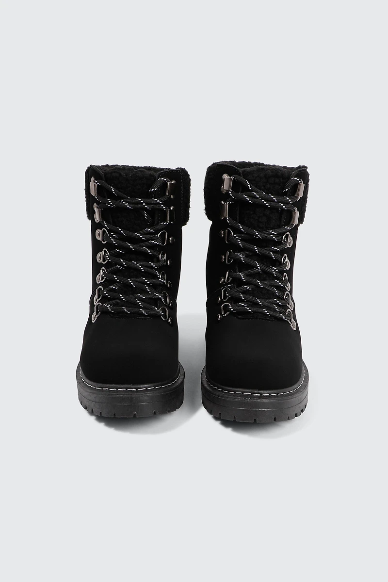 Winter Hiker Booties with Sherpa Collar