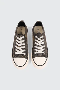 Camouflage Low Top Canvas Sneakers