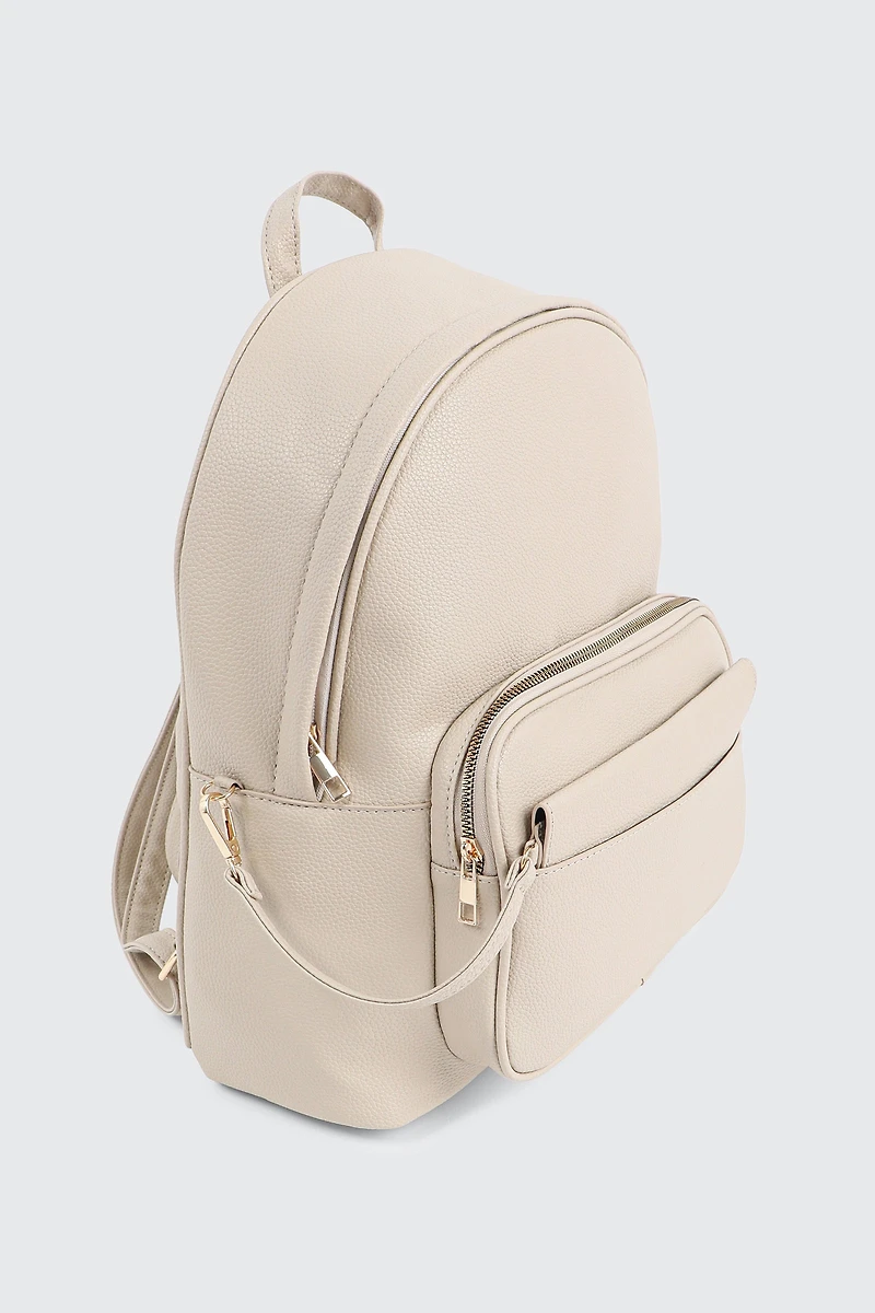 Faux Leather Backpack