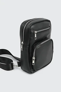 Faux Leather Sling Bag