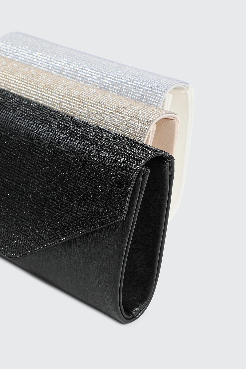 Rhinestone Envelope Clutch
