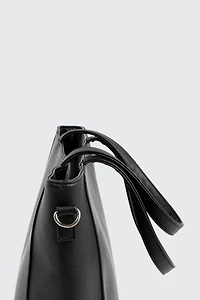 Large Faux Leather Tote Bag