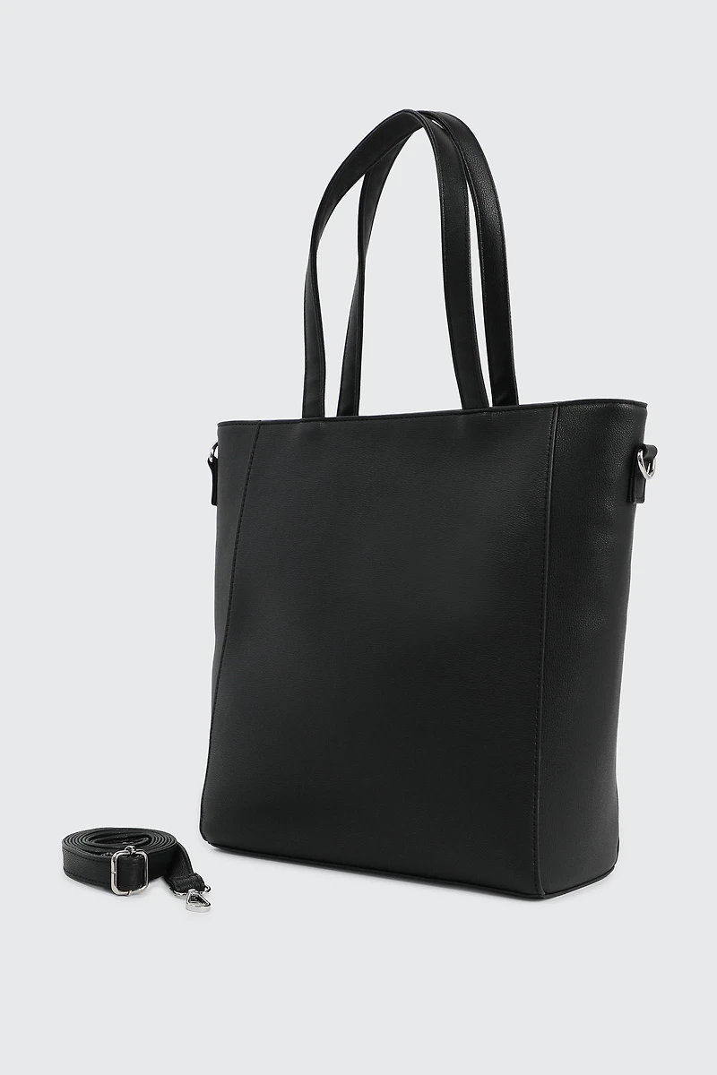 Grand sac fourre-tout en faux cuir