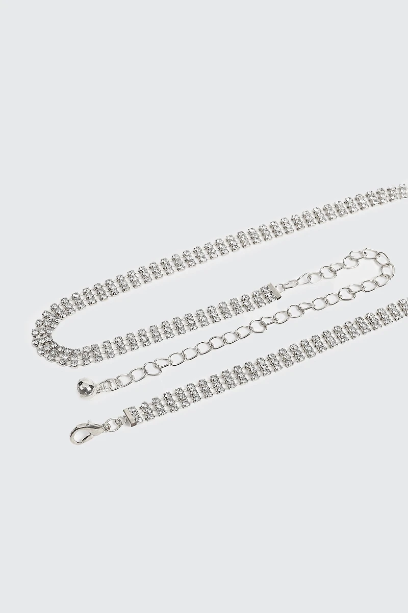 Rhinestone Chain Belt