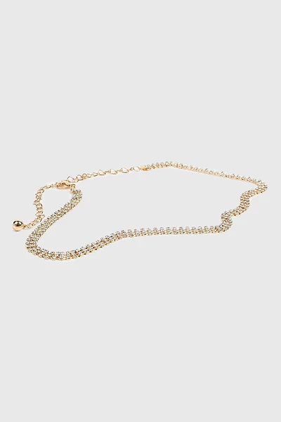 Rhinestone Chain Belt
