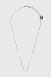 14K Gold Plated Pearl Necklace