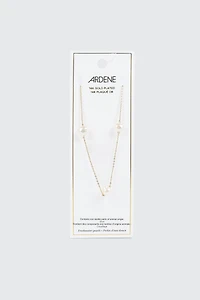 14K Gold Plated Pearl Necklace