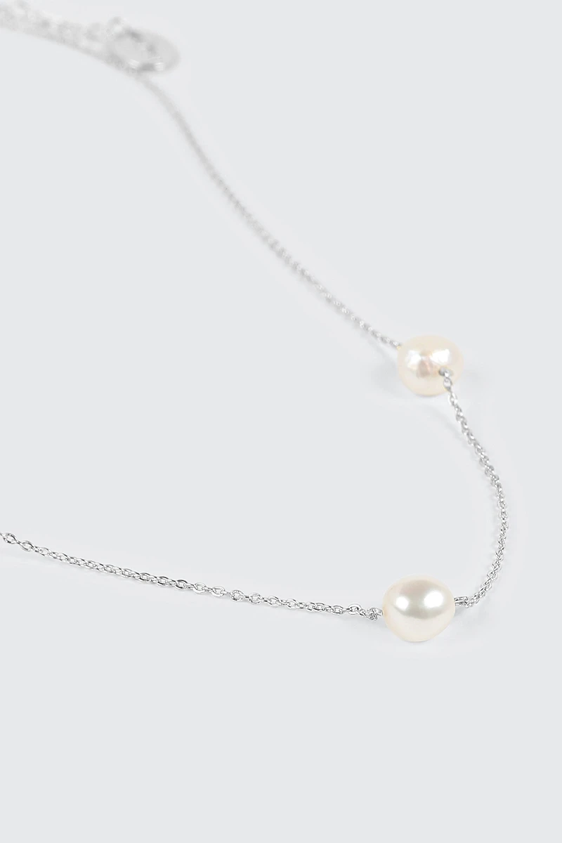 14K Gold Plated Pearl Pendant Necklace