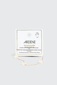 14K Gold Plated Pearl Bracelet