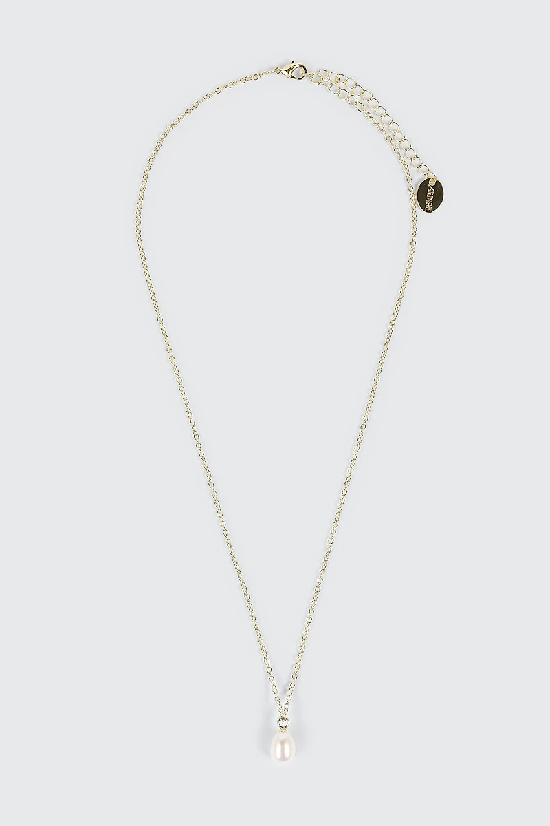 14K Gold Plated Pearl Necklace