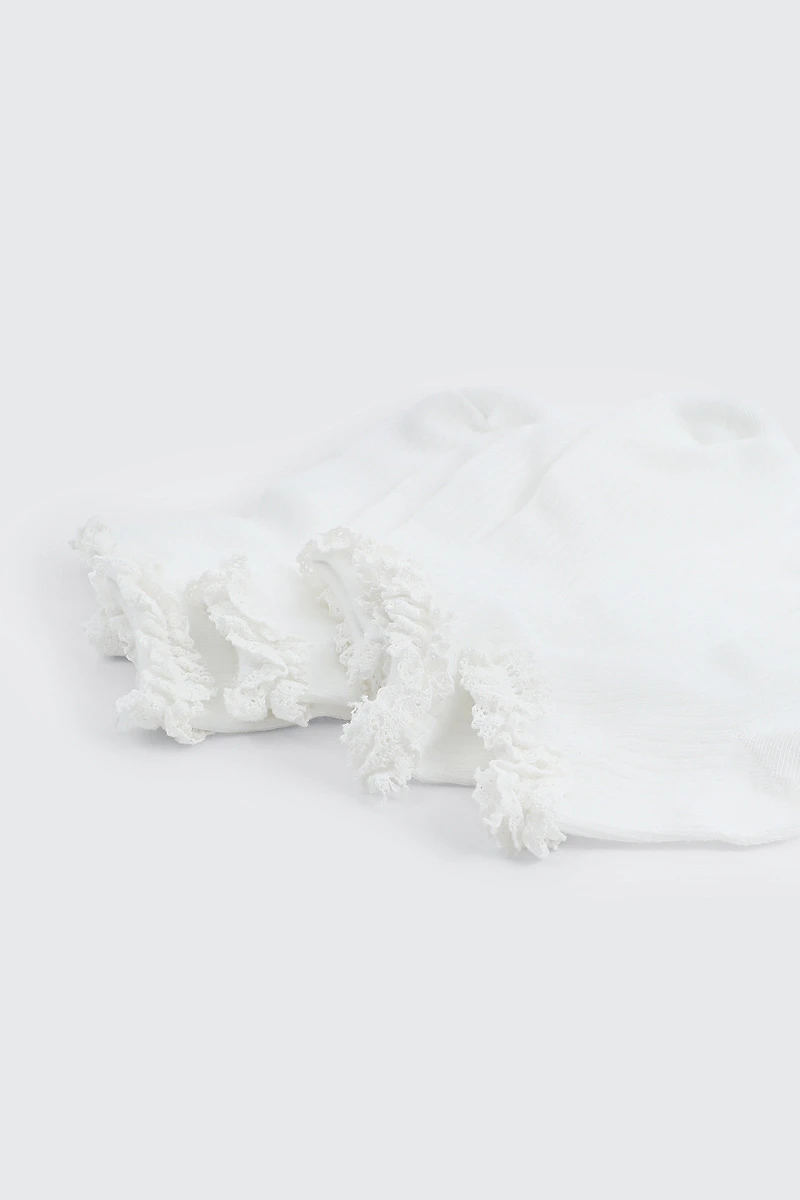 3 paires de chaussettes courtes à volants