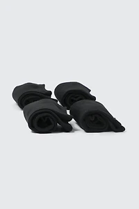 4-Pack Solid Crew Socks