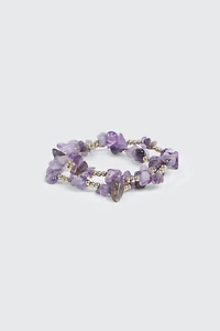 2-Pack Semi-Precious Stone Bracelets