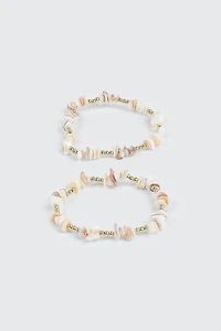 Duo de bracelets à pierres semi-précieuses