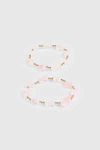 2-Pack Semi-Precious Stone Bracelets