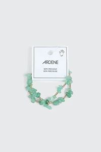 2-Pack Semi-Precious Stone Bracelets