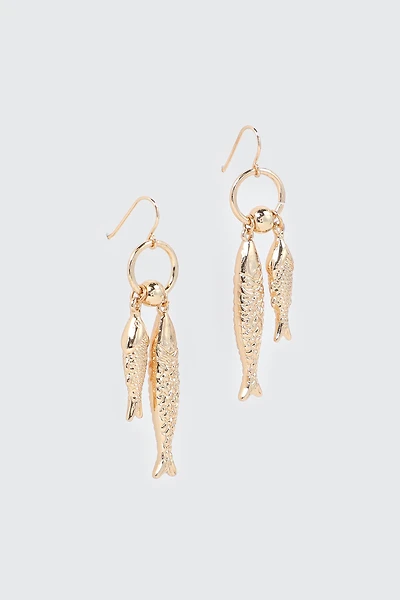 Boucles d'oreilles pendantes poissons