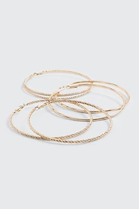 3 paires de grands anneaux