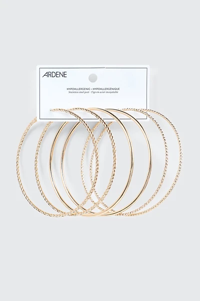 3-Pack Large Hoop Earrings
