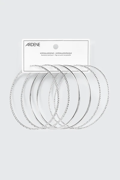 3-Pack Large Hoop Earrings