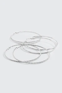 3-Pack Large Hoop Earrings