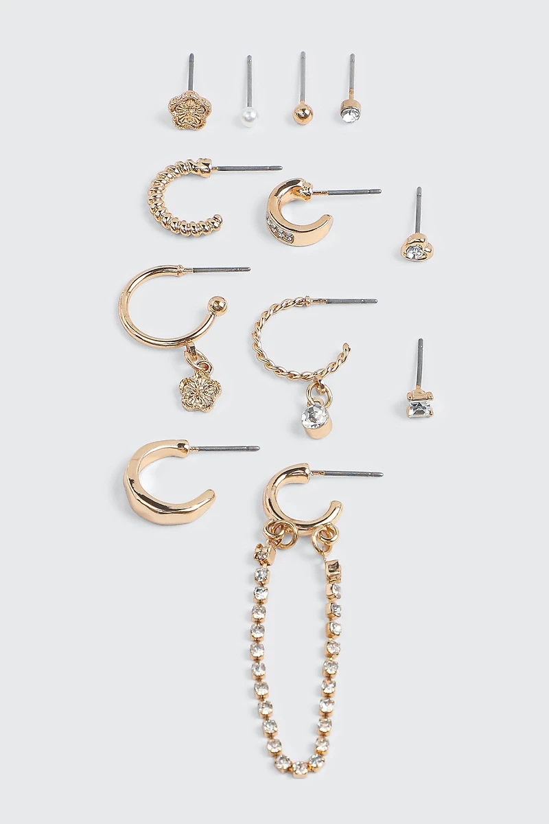 Lot de 12 boucles d'oreilles dépareillées