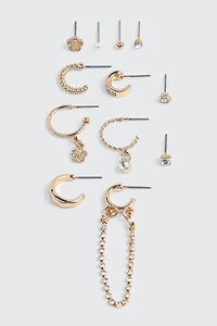 Lot de 12 boucles d'oreilles dépareillées