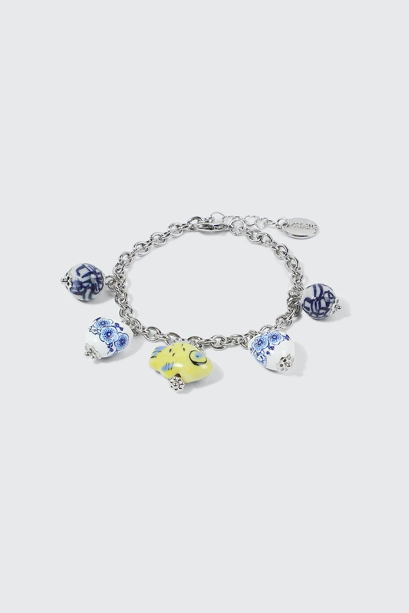 Heart & Fish Charm Necklace