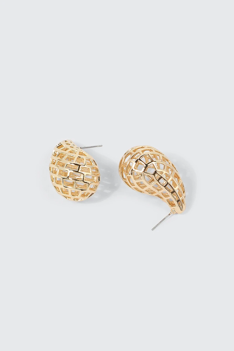 Openwork Teardrop Earrings
